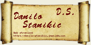 Danilo Stanikić vizit kartica